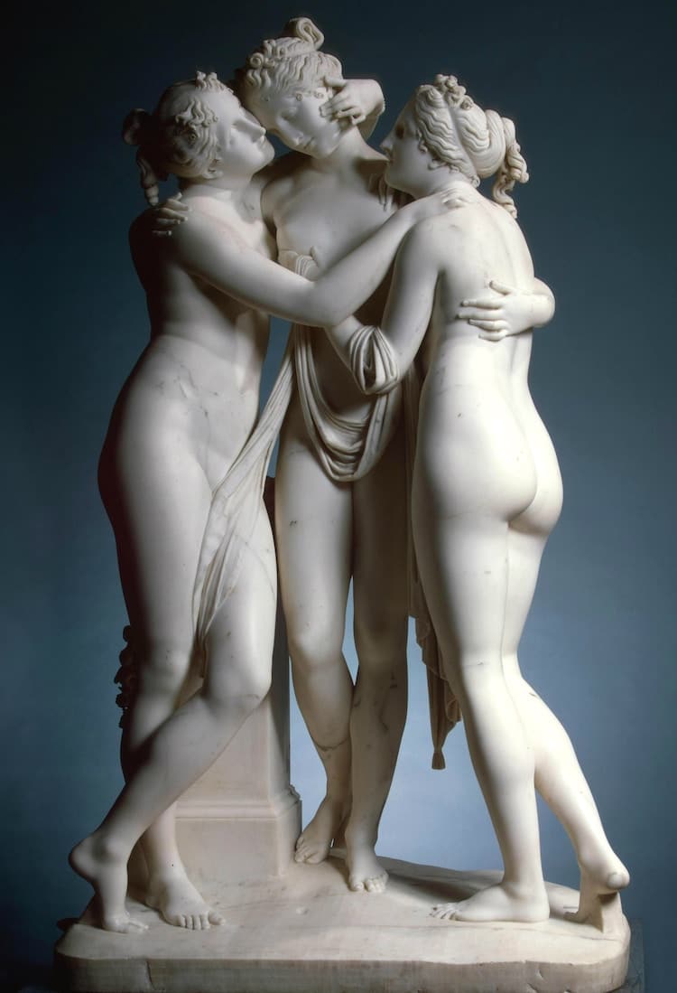 Sculptura celor trei gratii de Antonio Canova
